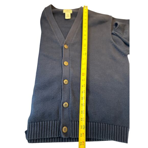 L.L. Bean Men's Navy Blue V-neck Cardigan Sweater Size Large - Picture 7 of 7